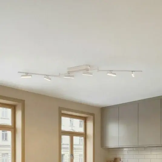 Offerta Limitata Lindby Faretto LED Eldrin, bianco, a 6 luci, barra luminosa