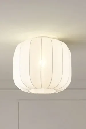Affare Plafoniera Lindby Helin, bianco, tessuto, Ø 35 cm