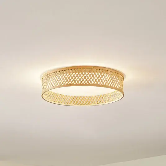 Plafoniera LED Lindby Eilif, bambù, Ø 40 cm Compra Online