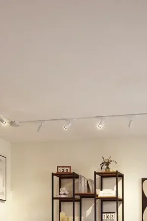 Acquista Ora Sistema a binario 48 V Lumaro, faretti, a 7 luci, bianco, Ø 4 cm, dimmerabile