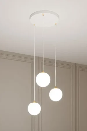 Ordina Subito Lampada a sospensione Royal, a 3 luci, bianco opalino/bianco, vetro, E14
