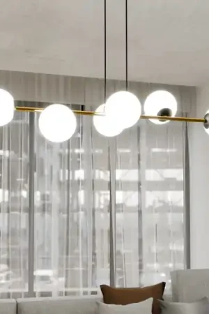 Lampada a sospensione Gravity, bianco opalino/oro/nero, vetro, E14 Compra Online