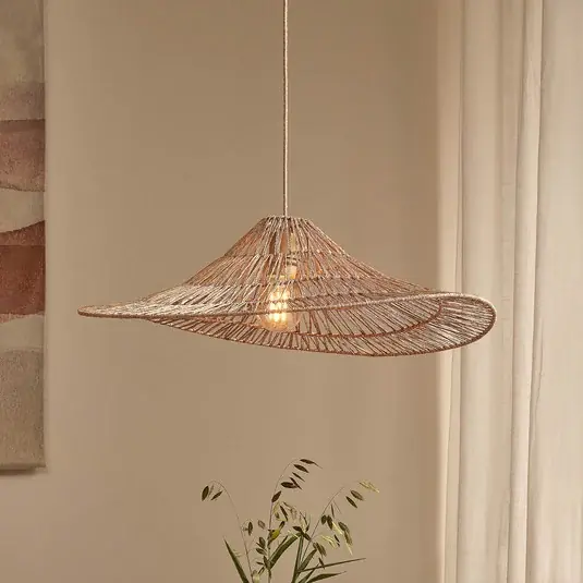 Good & Mojo lampada a sospensione Cuzco, naturale, Ø 65 cm, iuta Spedizione Espresso