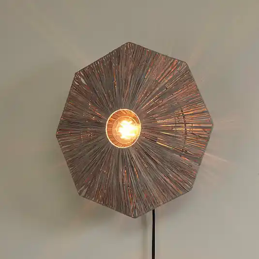 Good & Mojo Panama applique, grigio scuro, Ø 45 cm, spina Saldi