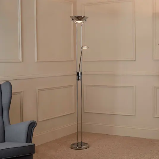 Prezzo Di Fabbrica Lampada a LED da lettura Madre & Bambino, cromo, lampada da lettura, dimmerabile