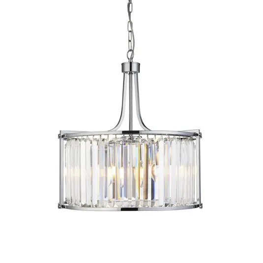 Scelto Dai Clienti Lampada a sospensione Victoria, colore cromo, vetro cristallo, 50 cm, E27