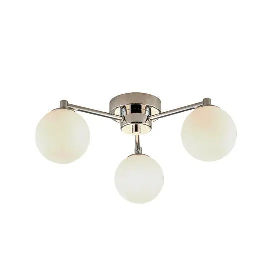 Plafoniera Tiberius, cromo/smerigliato, vetro, a 3 luci, G9 Promo Stagionale