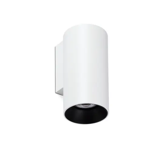 Faretto da parete Stan, bianco, alluminio, Ø 6 cm Popolare