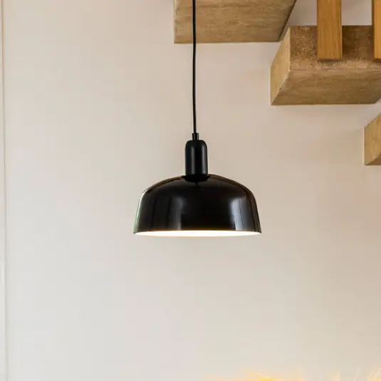 Lampada a sospensione Tatawin, nero, vetro, Ø 18,4 cm Bestseller