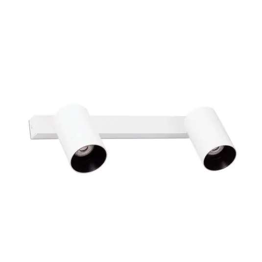 Faretto da parete Stan, bianco, alluminio, larghezza 33,6 cm, a 2 luci. Super Prezzo