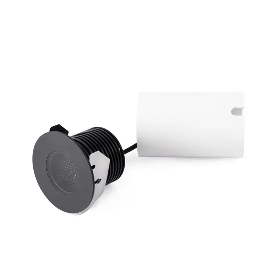 Faretto LED da incasso base, nero, Ø 8 cm, alluminio/acciaio inox Solo Oggi