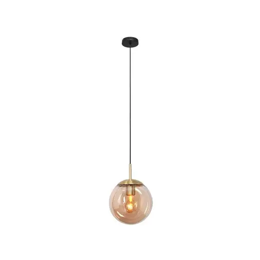 Lampada a sospensione Bollique, ottone, Ø 20 cm, vetro, a 1 luce, globo Consegna Rapida
