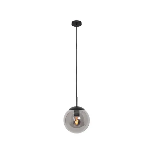 Spedizione Espresso Lampada a sospensione Bollique, nero, Ø 30 cm, vetro, a 1 luce, globo