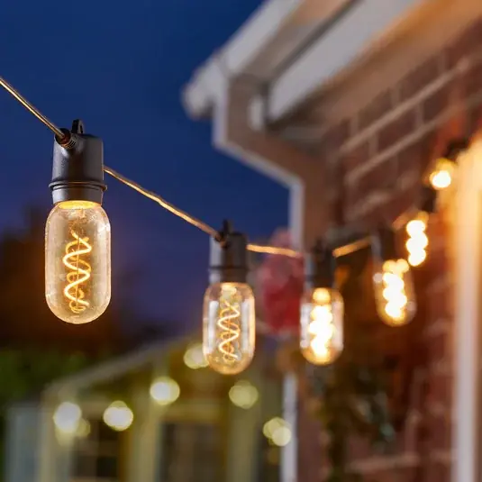 Prezzo Basso Ghirlanda luminosa solare a LED Vintage 365, a 8 luci, vetro, IP44