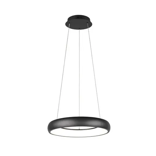 Consegna Rapida Lampada a sospensione Cardona LED, Ø 46,5 cm, nero, CCT, metallo