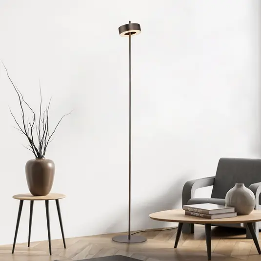 Promozione Esclusiva Paul Neuhaus Lampada LED da pavimento Q-Rotate marrone scuro 140 cm