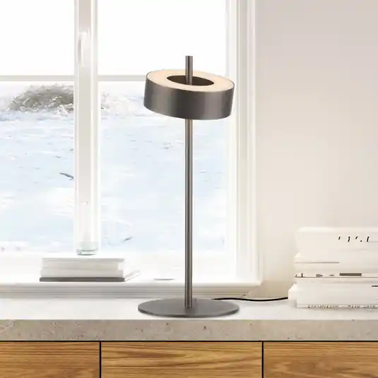 Paul Neuhaus Lampada LED da tavolo Q-Rotate marrone scuro 40 cm Prezzo Di Fabbrica