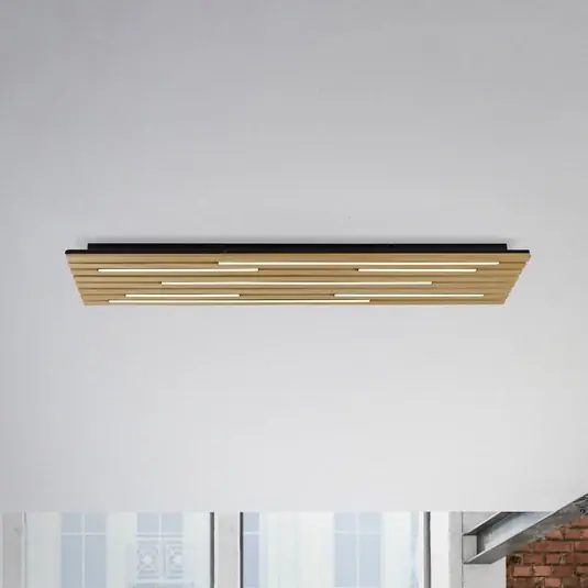Non Perdere Paul Neuhaus Smart plafoniera a LED Q-Acoustic legno 115 x 31 cm