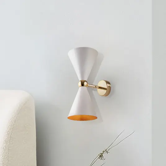 Prezzo Conveniente Maytoni applique Vesper, bianco/oro, a 2 luci, metallo