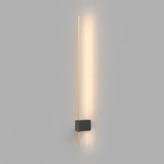 Maytoni Applique a LED Pars, 62,3 cm, nero/oro, alluminio Soddisfatti O Rimborsati