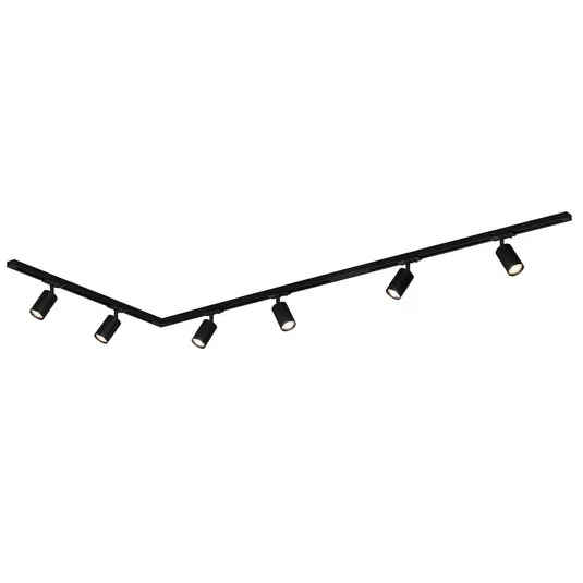 Prezzo Di Fabbrica Sistema di guide RAIL 230 V nero 6 faretti 2,25 m connettore angolare