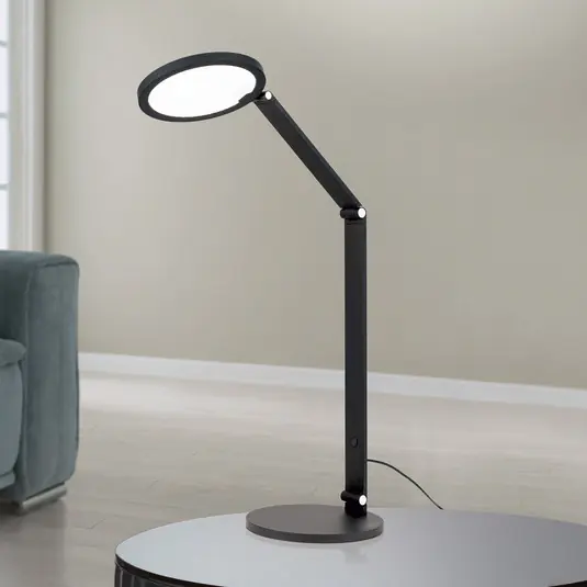 Lampada LED da tavolo Fati, nera, altezza 60 cm, alluminio, dimmer Sconto