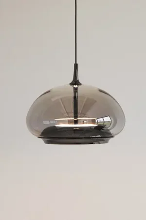 LOOM DESIGN Lampada LED a sospensione Avalon, nero/grigio Ø 20 cm Vetro Promozione