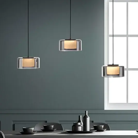 Paul Neuhaus Lampada LED a sospensione Rika, 71 cm, vetro, dimmerabile Ultime Pezzi