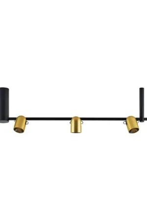 Lampada a sospensione Molto Luce Nuun SD, nero/oro, a 3 luci. Occasione
