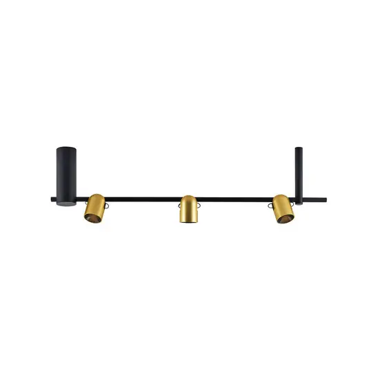 Lampada a sospensione Molto Luce Nuun SD, nero/oro, a 3 luci. Occasione