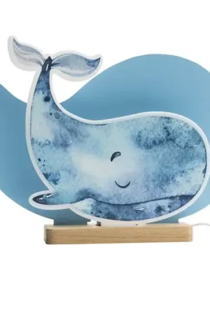 Lampada da tavolo LED Paul Pottwal, blu, legno, 3000 K, dimmerabile Quantità Limitata
