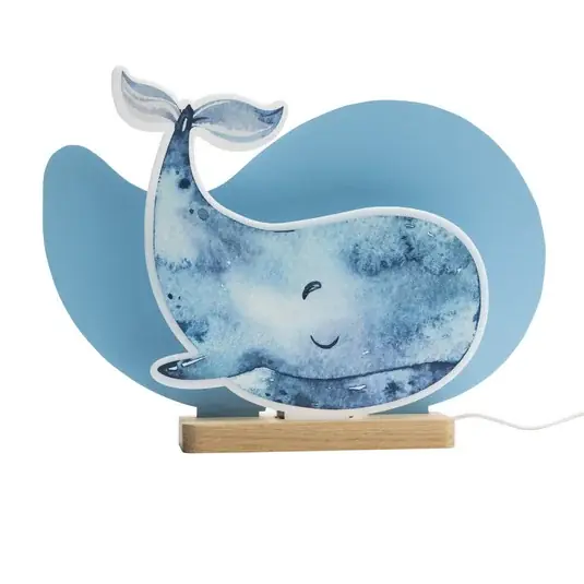 Lampada da tavolo LED Paul Pottwal, blu, legno, 3000 K, dimmerabile Quantità Limitata