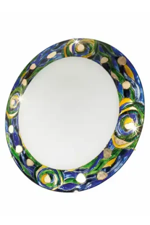 A Buon Prezzo Kolarz Serena plafoniera, blu, Ø 40 cm, metallo/vetro