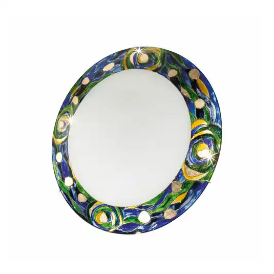 A Buon Prezzo Kolarz Serena plafoniera, blu, Ø 40 cm, metallo/vetro