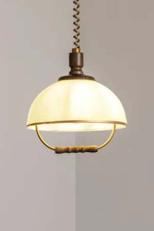 Reso Gratuito Lampada a sospensione Ilsa, bianco/oro, Ø 30 cm, regolabile in altezza