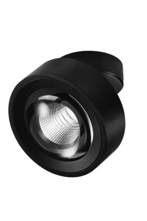 Egger DLS Faretto LED Clippo Optic, nero/nero, Ø12cm, DTW Economico