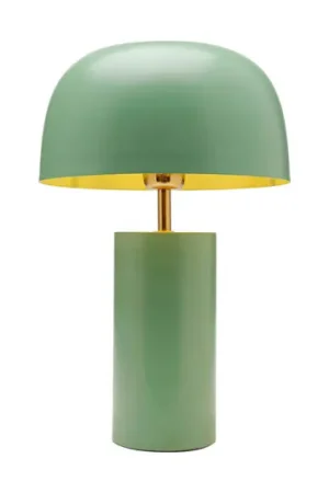 Economico Lampada da tavolo KARE Loungy, verde, acciaio, altezza 38 cm