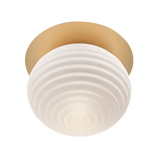 Pagamento Sicuro Maytoni plafoniera Reels, oro/bianco, Ø 35 cm, vetro