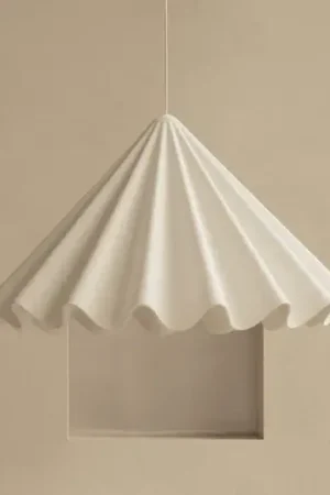Lampada a sospensione Audo Dancing, bianca, Ø 65 cm, feltro Prezzo Conveniente