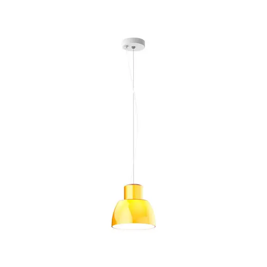Subito Disponibile Lampada a sospensione Nemo Lorosae, gialla, Ø 20 cm, vetro, E27