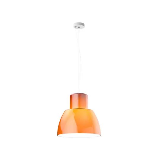 Professionale Lampada a sospensione Nemo Lorosae, arancione, Ø 40 cm, vetro, E27