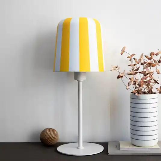 Lampada da tavolo Dyberg Larsen Gry, giallo/bianco, altezza 49,5 cm Non Perdere