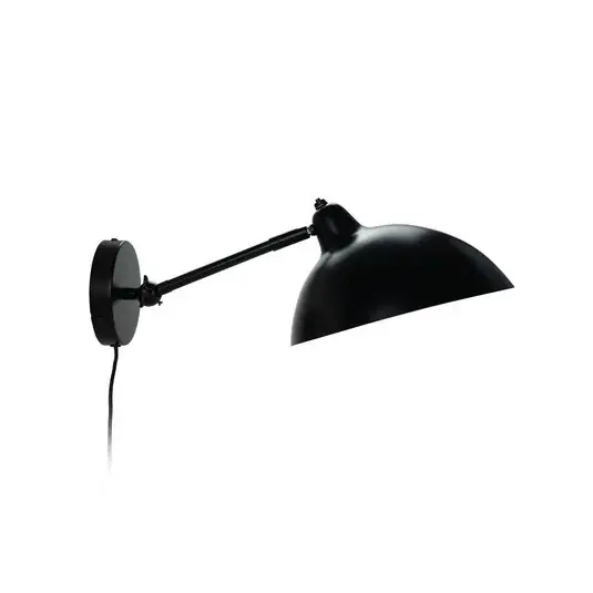 Miglior Prezzo Dyberg Larsen Applique Futura, nera, 40 W, cavo, metallo