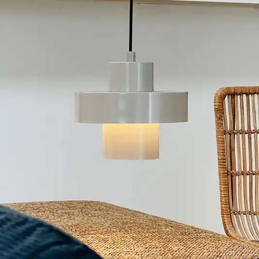 Lampada a sospensione Dyberg Larsen Stoke, grigio, Ø 20 cm, metallo Nuova Collezione