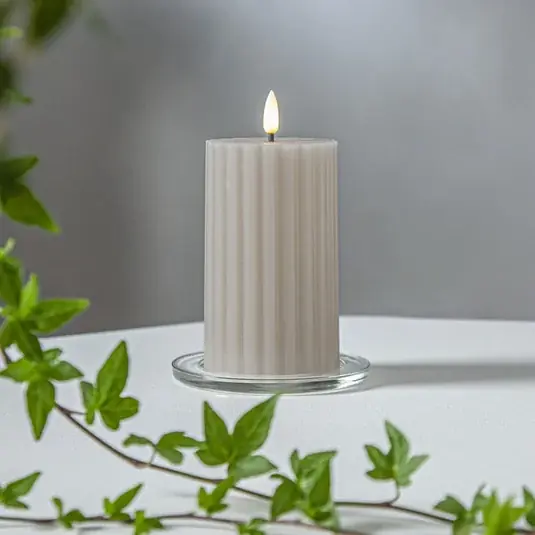Candela LED striscia beige 15cm cera vera a batteria Compra Adesso