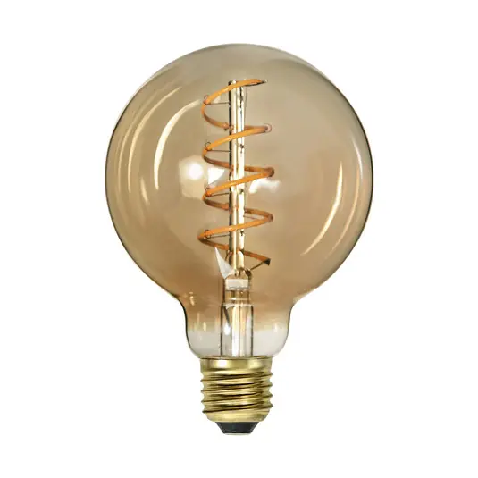 Compra Adesso Lampadina LED a filamenti G95 E27 3,2 W ambra dimmerabile