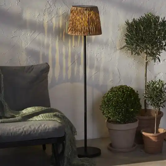 Lampada LED da pavimento Cesta 127cm marrone/nero plastica/metallo Offerta Speciale