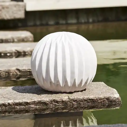 Lampada da giardino a LED Sandy, Ø 25,5 cm plastica bianca batteria Non Perdere