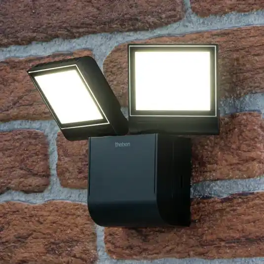 Bestseller Theben Applique da esterni LED theLeda S17-100L, nero, a 2 luci
