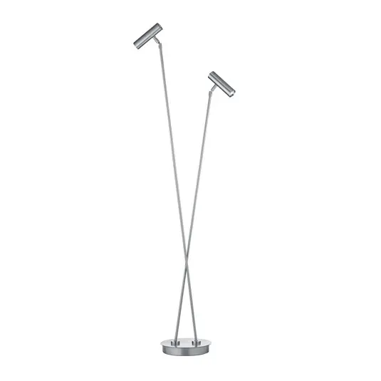 Prezzo Ridotto Piantana LED Tom Pro, nichel opaco, a 2 luci, CCT, dimmer